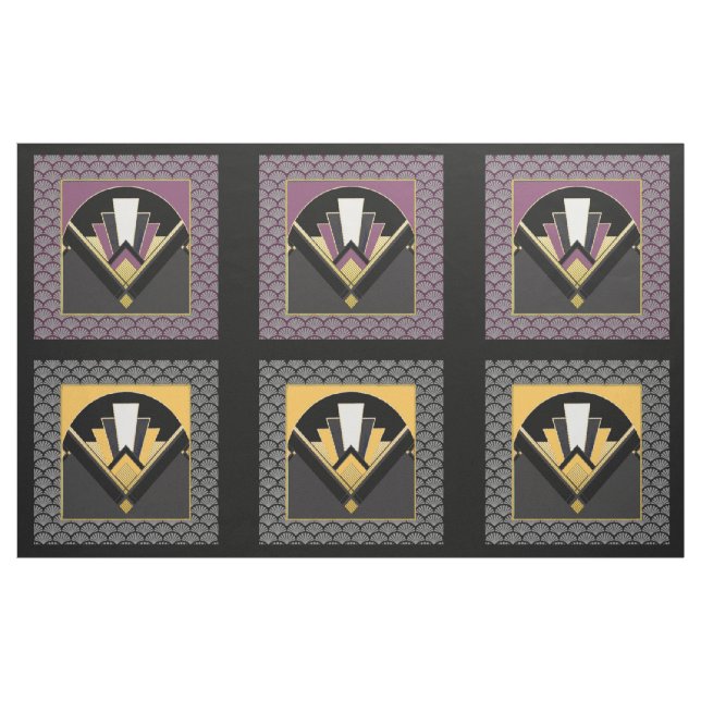 Tecido # 6 Painéis de design do ventilador do Deco de Art (Jarda)