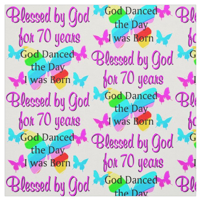 TECIDO 70 BIRTHDAY BLESSING (Modelo)