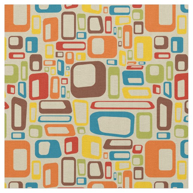 Tecido 70s mod squares fabric (Detalhe)