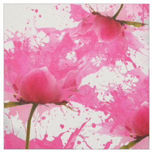 Tecido A aguarela fúcsia feminino splatters o teste