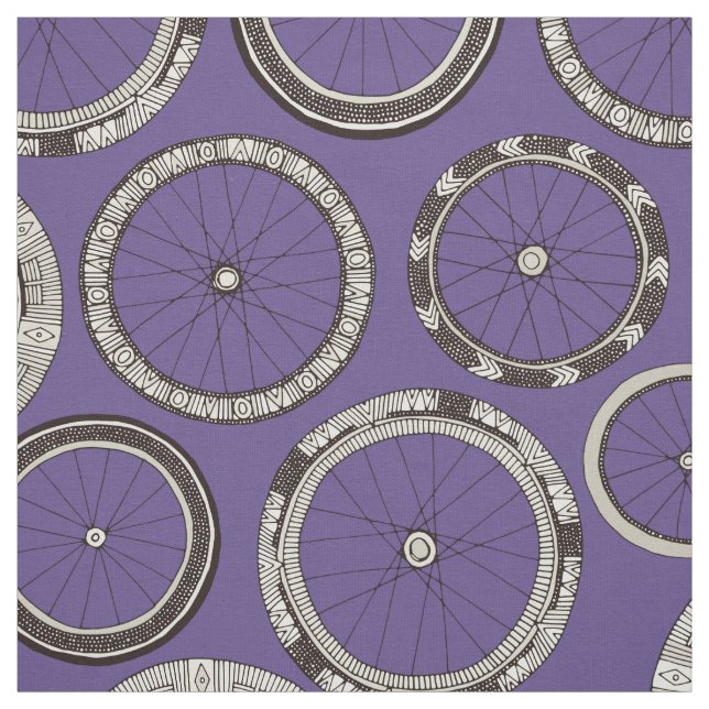 Tecido a bicicleta roda a violeta (Modelo)