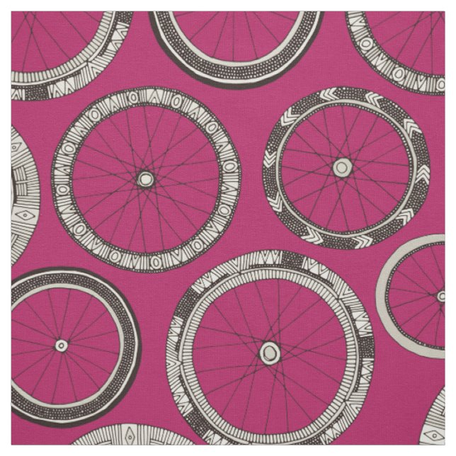 Tecido a bicicleta roda o rosa (Modelo)