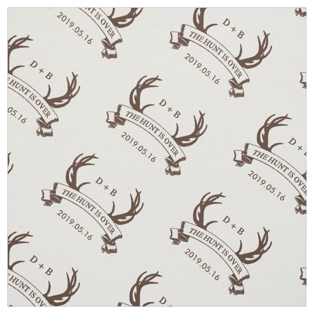 Tecido "A caça está sobre" o presente de casamento feito (Modelo)