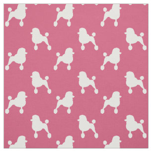 Tecido A caniche padrão extravagante mostra em silhueta 