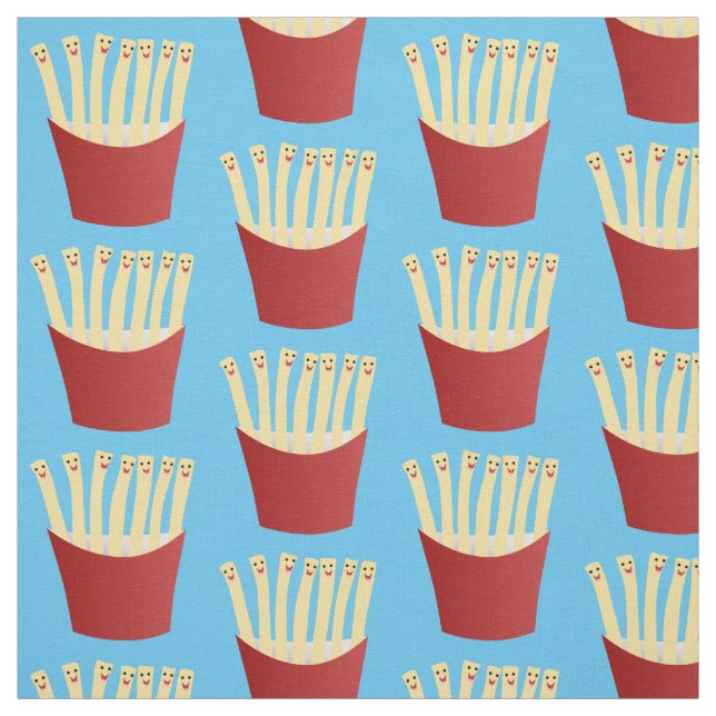 Tecido A ilustração de desenho animado de comida rápida d (Modelo)