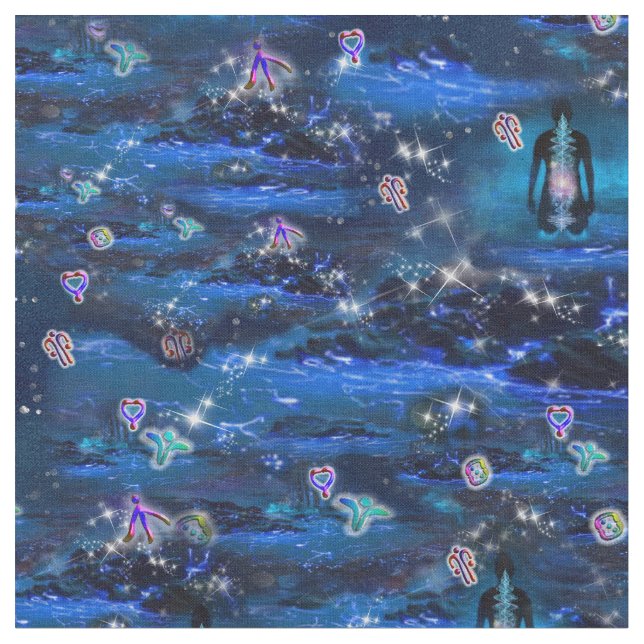 Tecido A linguagem dos símbolos de luz (Detalhe)