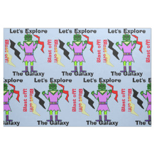 Tecido A menina do robô dos desenhos animados estrangeir