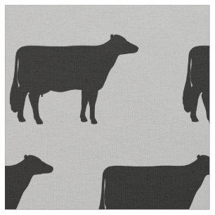 Tecido A vaca de Holstein mostra em silhueta o preto e o