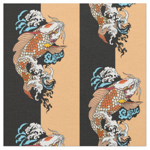 Tecido a vida é sobre equilíbrio. peixe-carpa japonês