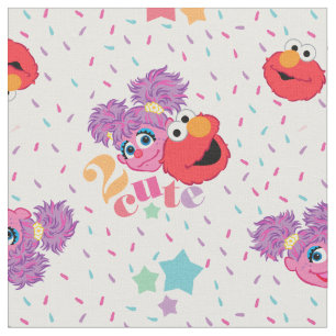 Tecido Abby E Elmo 2 Cute Patterno