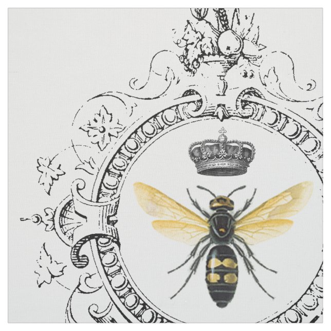 Tecido Abelha de rainha francesa do VINTAGE MODERNO (Modelo)