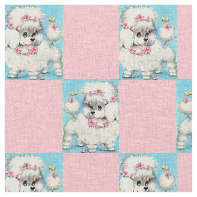 Tecido abelha e poodle filhote novelice impressão (Detalhe)