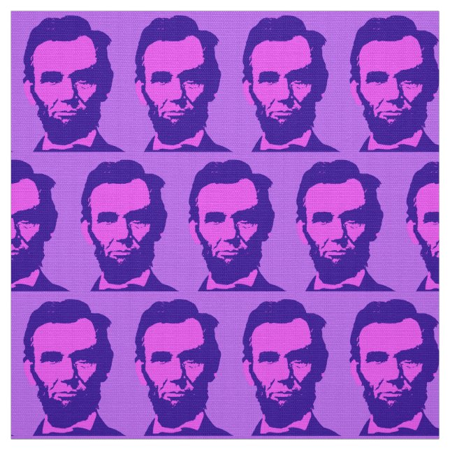 Tecido Abraham Lincoln em rosa e roxo Pop (Modelo)