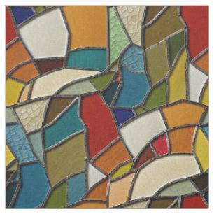 Tecido Abstração do Mosaico de Vidro Colorido
