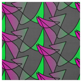 Tecido Abstraktes buntes Stoffmuster Pink Grün Neon