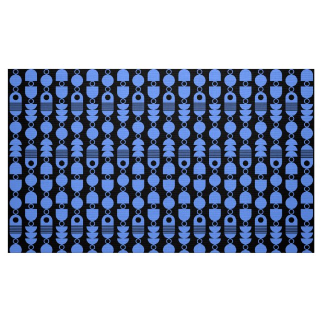 Tecido Abstrato 140823 - Baby Blue on Black (Fat Quarter)