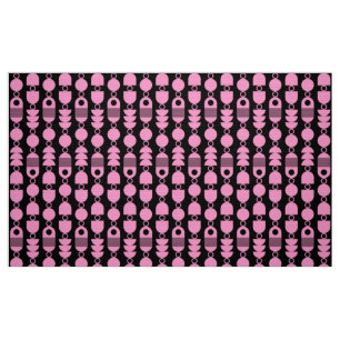 Tecido Abstrato 140823 - Rosa em preto