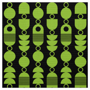 Tecido Abstrato 140823 - Verde marciano sobre preto