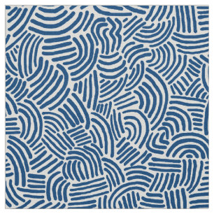 Tecido Abstrato 200923 - Azul Shibori em branco
