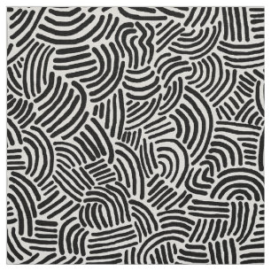 Tecido Abstrato 200923 - Preto em branco