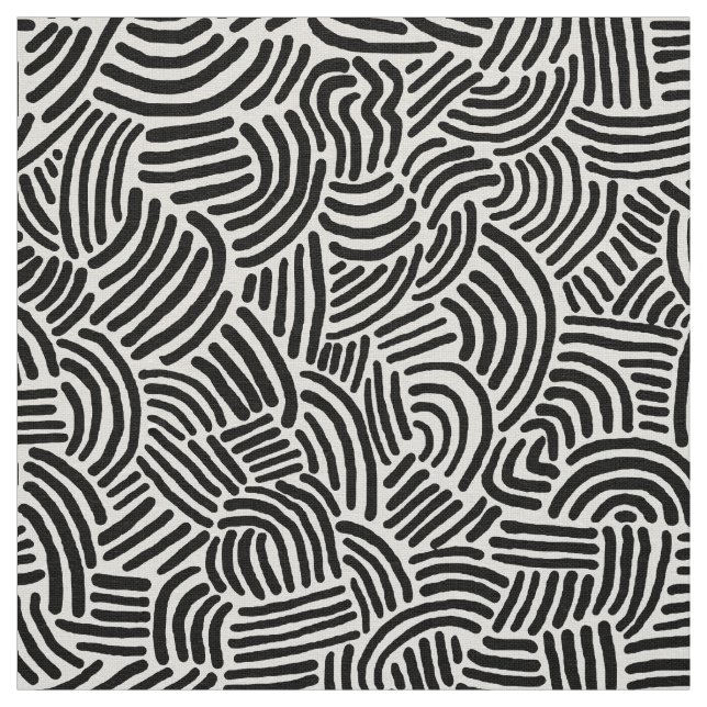 Tecido Abstrato 200923 - Preto em branco (Modelo)