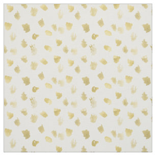 Tecido Abstrato animal branco Dourado do impressão