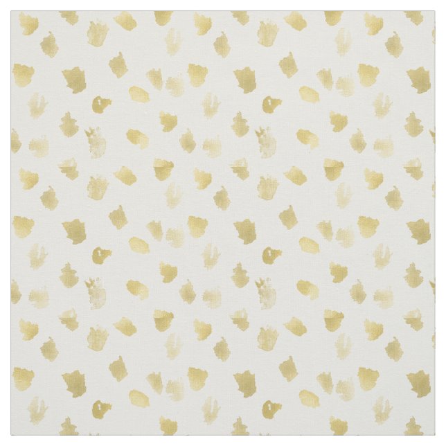 Tecido Abstrato animal branco Dourado do impressão (Modelo)