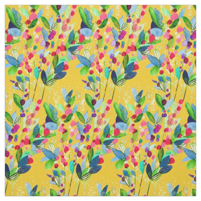 Tecido Abstrato aqucolor floral (Modelo)