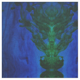 Tecido Abstrato Azul e Corantes Verdes