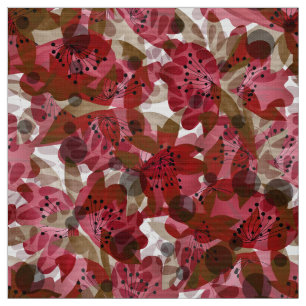 Tecido Abstrato belas flores vermelhas,, design floral