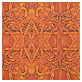 Tecido Abstrato BoHo Laranja