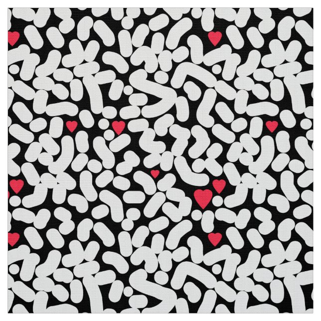 Tecido Abstrato branco preto (Modelo)