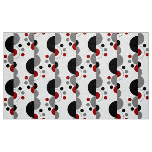 Tecido Abstrato Crescents 01 - Ruby Red