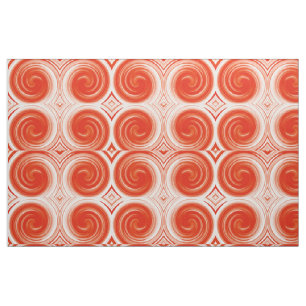 Tecido Abstrato de Arte Moderna Laranja