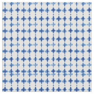 Tecido Abstrato de Cortino Azul Chibori