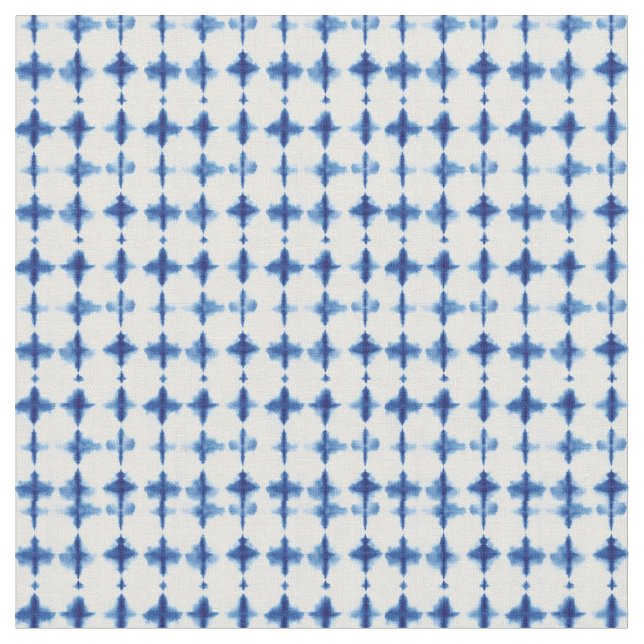 Tecido Abstrato de Cortino Azul Chibori (Detalhe)