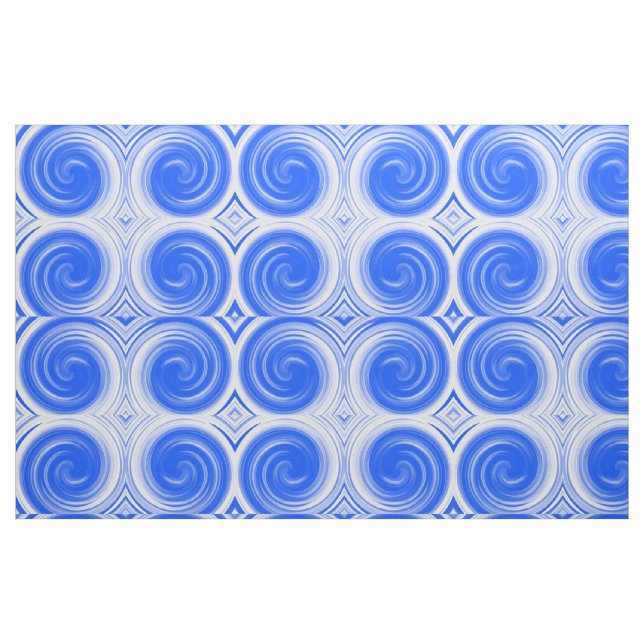 Tecido Abstrato de espiral azul moderno nº 2 (Fat Quarter)