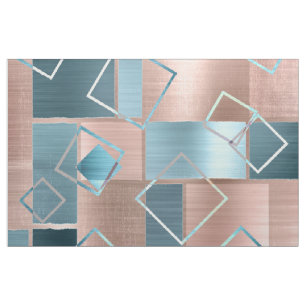 Tecido Abstrato de luxo   Blush Rosa Dourado e Teatro Geo