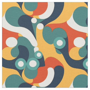 Tecido Abstrato de Retro Moderno