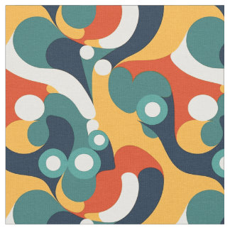 Tecido Abstrato de Retro Moderno