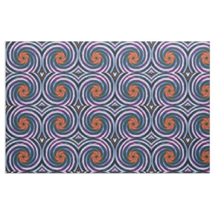 Tecido Abstrato de Torção Retroativa Colorida nº 6