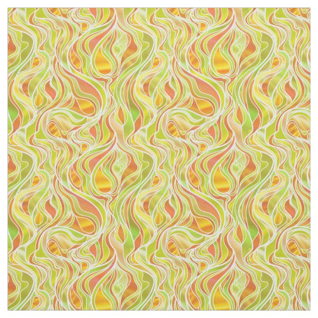 Tecido Abstrato de Vidro Estreito Amarelo (Modelo)