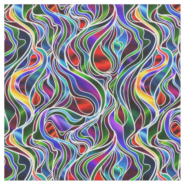 Tecido Abstrato de Vidro Psicodélico (Detalhe)
