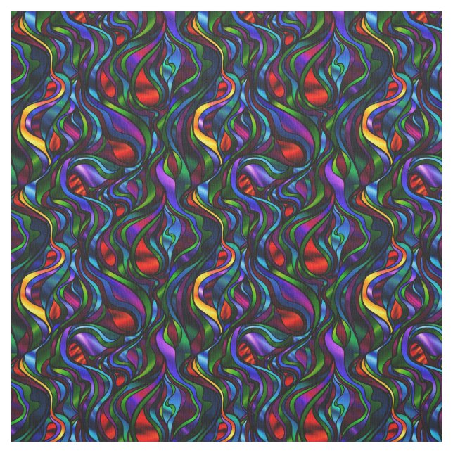 Tecido Abstrato de Vidro Psicodélico (Modelo)