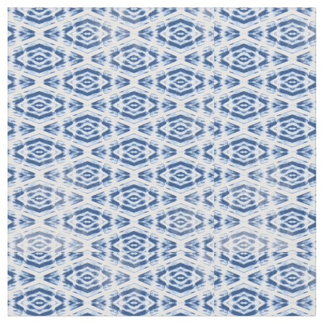 Tecido Abstrato do Torção Azul Shibori (Detalhe)