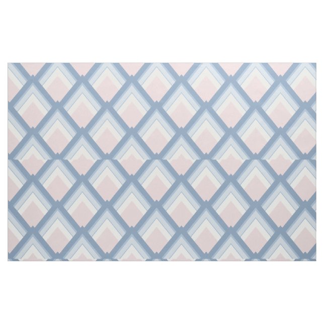 Tecido Abstrato geométrica, azul, rosa e esbranquiçada (Fat Quarter)