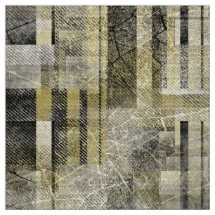 Tecido abstrato geométrica das cinzas de mostarda preta