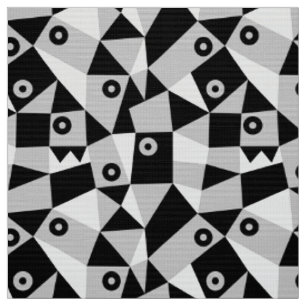 Tecido Abstrato Geométrico 030919 - Cinza