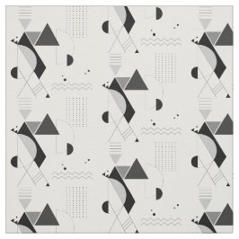 Tecido Abstrato Geométrico Negra Branca Moderna Nova Idad