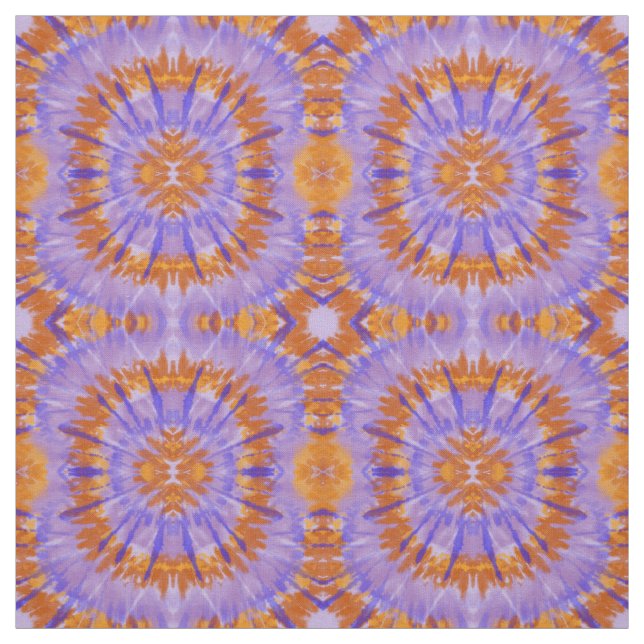 Tecido Abstrato laranja e azul (Modelo)